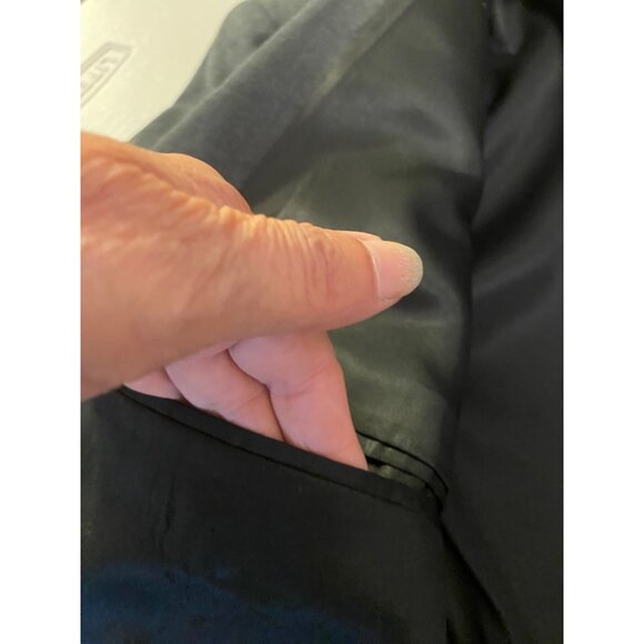 Oscar De La Renta 2 pc Gray Suit Single-Breast Jacket Blazer Pants XL - Picture 7 of 16